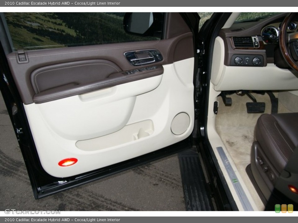 Cocoa/Light Linen Interior Door Panel for the 2010 Cadillac Escalade Hybrid AWD #76380517