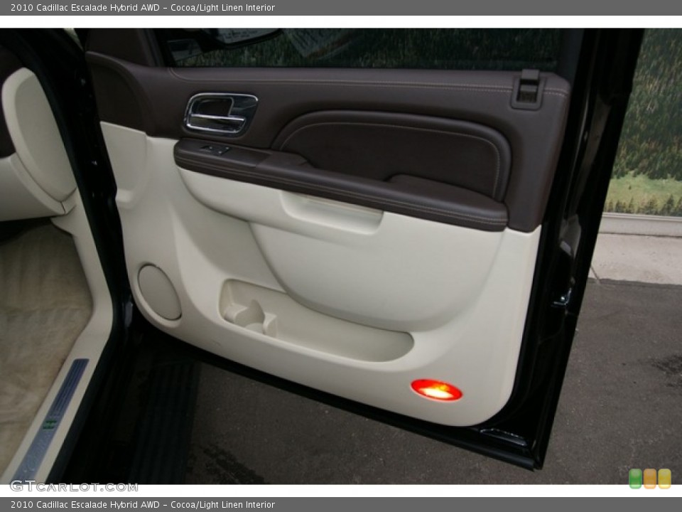 Cocoa/Light Linen Interior Door Panel for the 2010 Cadillac Escalade Hybrid AWD #76380529