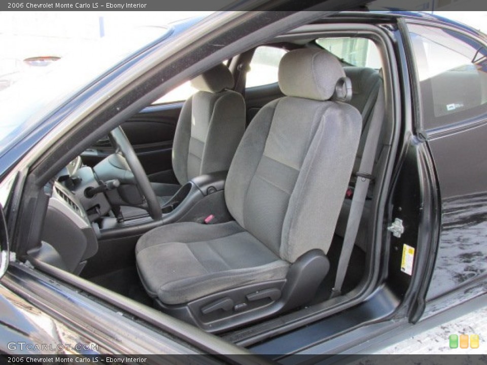 Ebony Interior Front Seat for the 2006 Chevrolet Monte Carlo LS #76383018