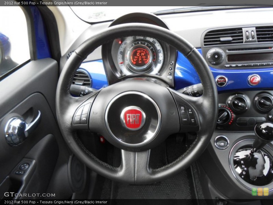 Tessuto Grigio/Nero (Grey/Black) Interior Steering Wheel for the 2012 Fiat 500 Pop #76383055