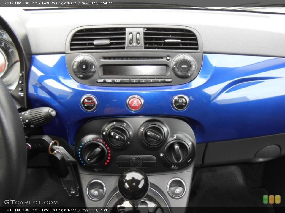 Tessuto Grigio/Nero (Grey/Black) Interior Controls for the 2012 Fiat 500 Pop #76383094