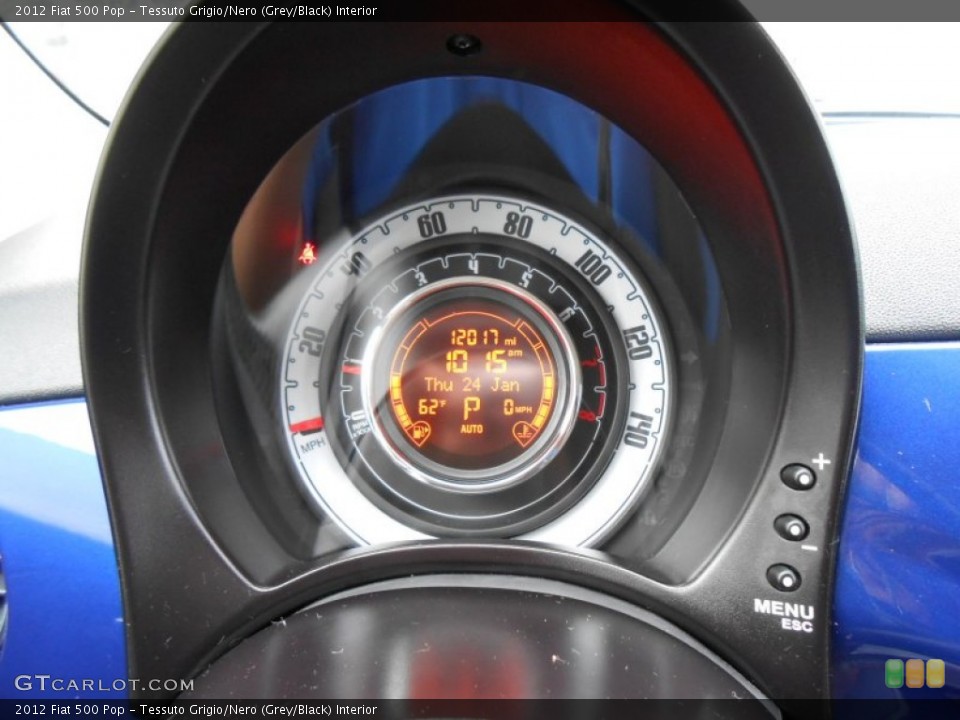 Tessuto Grigio/Nero (Grey/Black) Interior Gauges for the 2012 Fiat 500 Pop #76383130