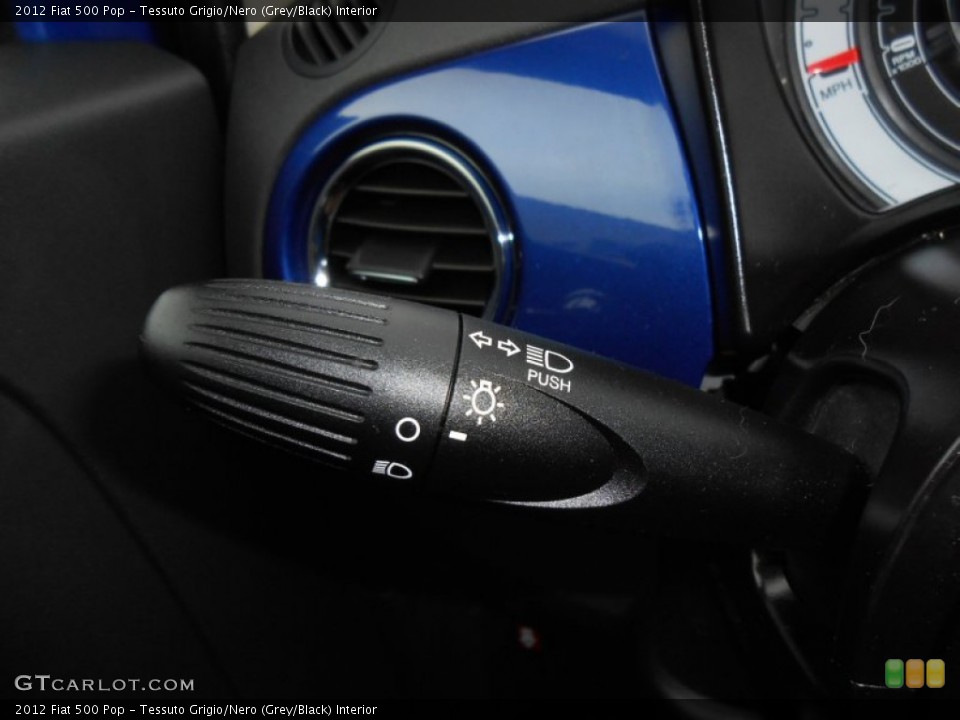 Tessuto Grigio/Nero (Grey/Black) Interior Controls for the 2012 Fiat 500 Pop #76383151