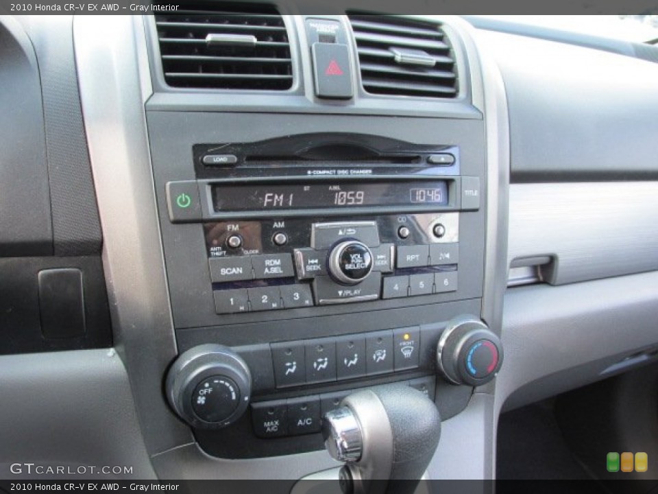 Gray Interior Controls for the 2010 Honda CR-V EX AWD #76383295