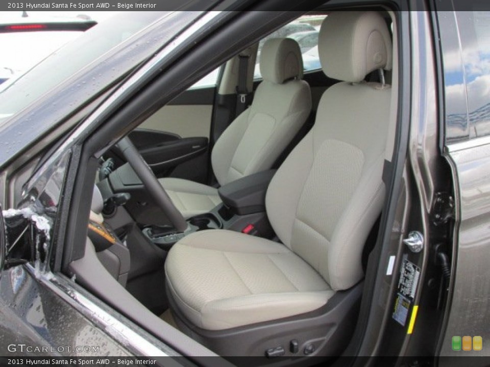 Beige Interior Front Seat for the 2013 Hyundai Santa Fe Sport AWD #76383933