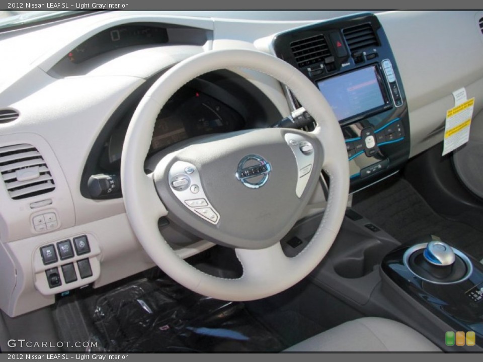 Light Gray Interior Steering Wheel for the 2012 Nissan LEAF SL #76384153