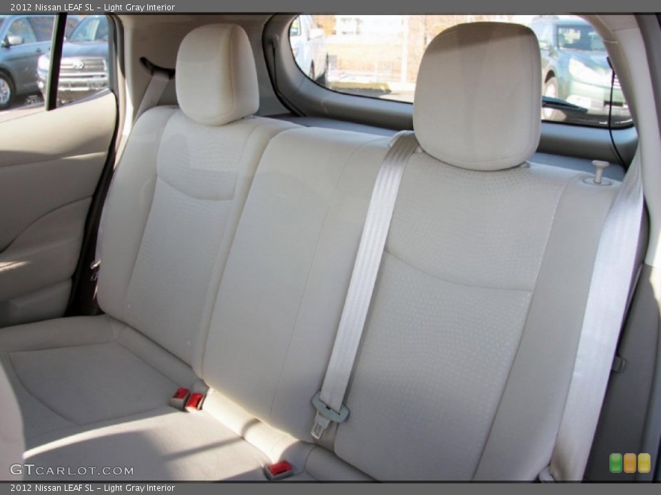 Light Gray Interior Rear Seat for the 2012 Nissan LEAF SL #76384162