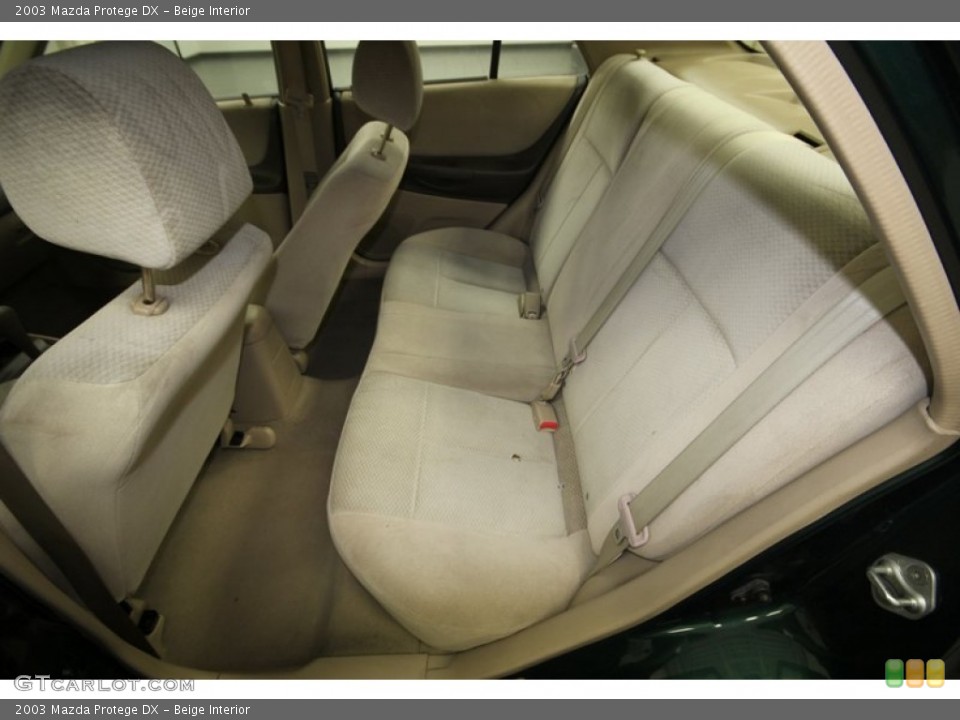 Beige Interior Rear Seat for the 2003 Mazda Protege DX #76384642