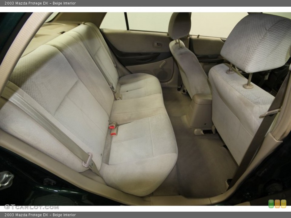 Beige Interior Rear Seat for the 2003 Mazda Protege DX #76384771