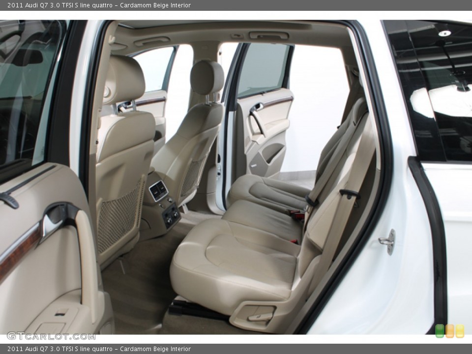 Cardamom Beige Interior Rear Seat for the 2011 Audi Q7 3.0 TFSI S line quattro #76385944