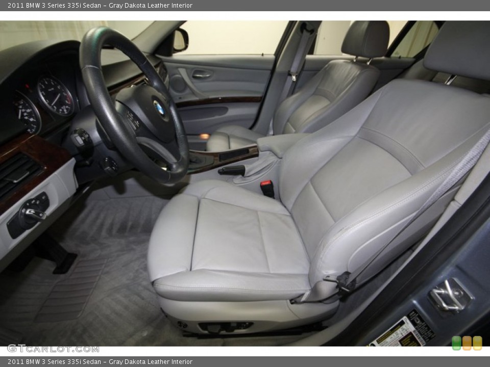 Gray Dakota Leather Interior Front Seat for the 2011 BMW 3 Series 335i Sedan #76385995