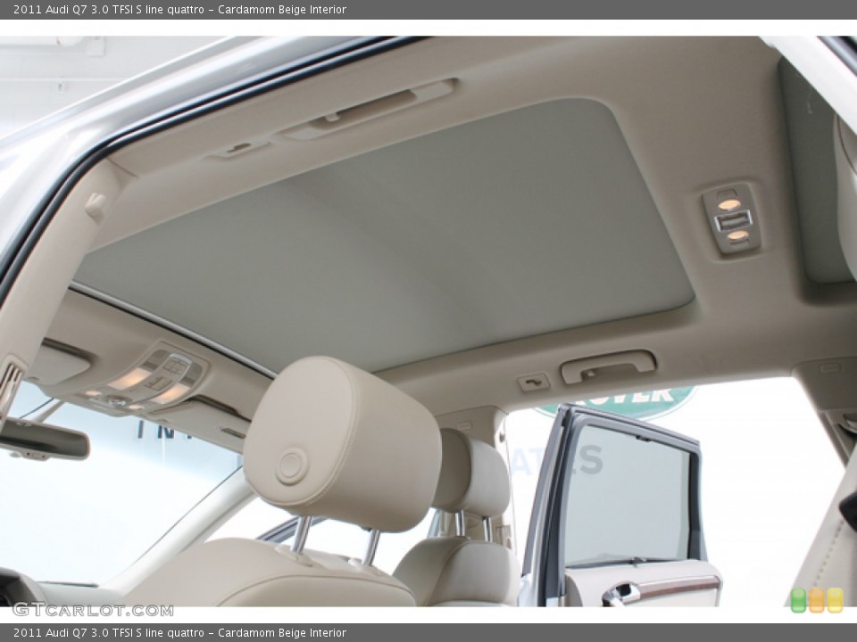 Cardamom Beige Interior Sunroof for the 2011 Audi Q7 3.0 TFSI S line quattro #76385998
