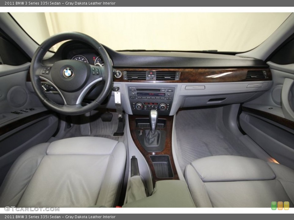 Gray Dakota Leather Interior Dashboard for the 2011 BMW 3 Series 335i Sedan #76386007