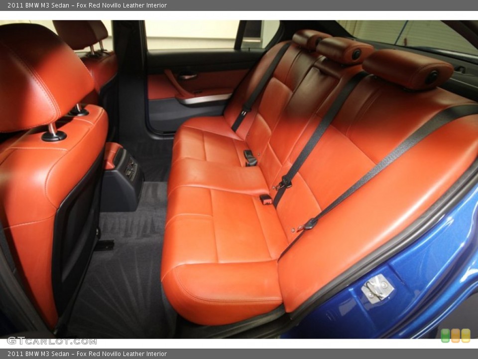 Fox Red Novillo Leather Interior Rear Seat for the 2011 BMW M3 Sedan #76386511