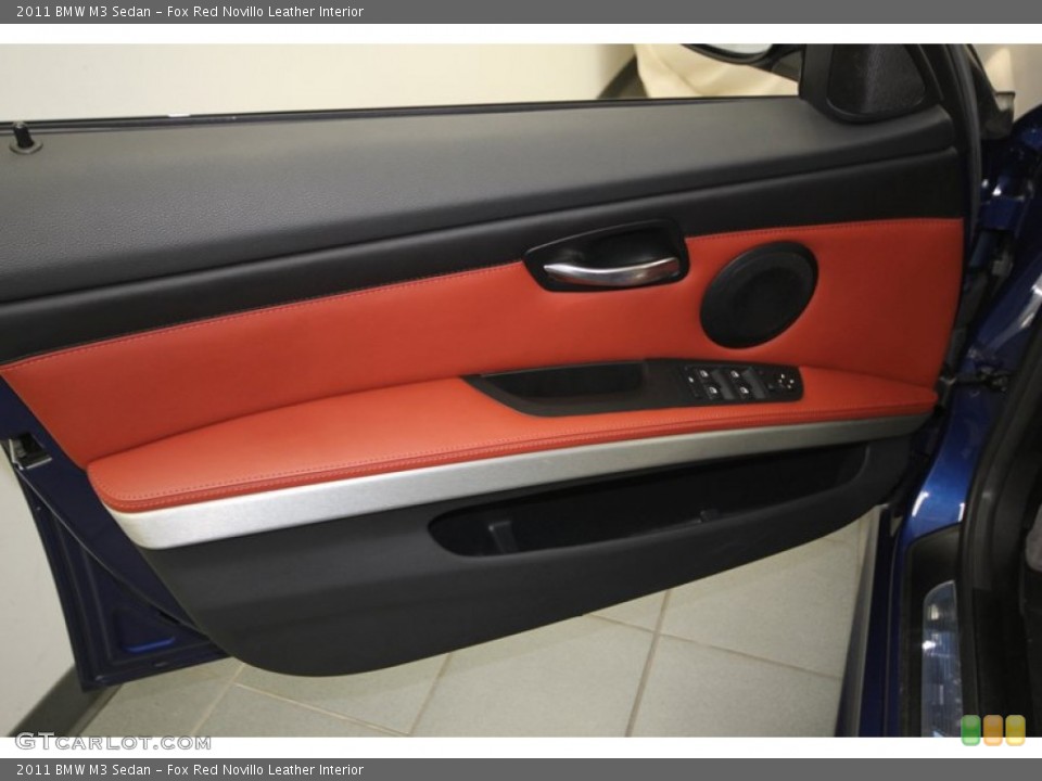 Fox Red Novillo Leather Interior Door Panel for the 2011 BMW M3 Sedan #76386516