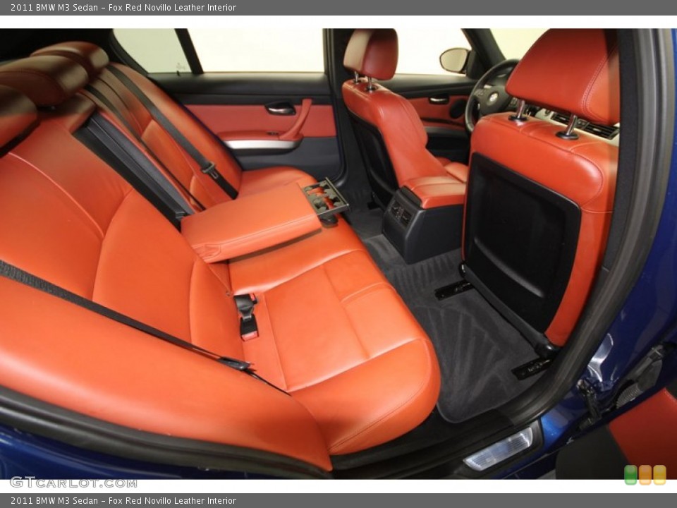 Fox Red Novillo Leather Interior Rear Seat for the 2011 BMW M3 Sedan #76386662