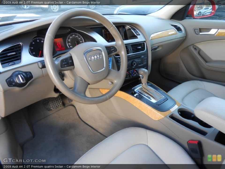 Cardamom Beige Interior Prime Interior for the 2009 Audi A4 2.0T Premium quattro Sedan #76387011