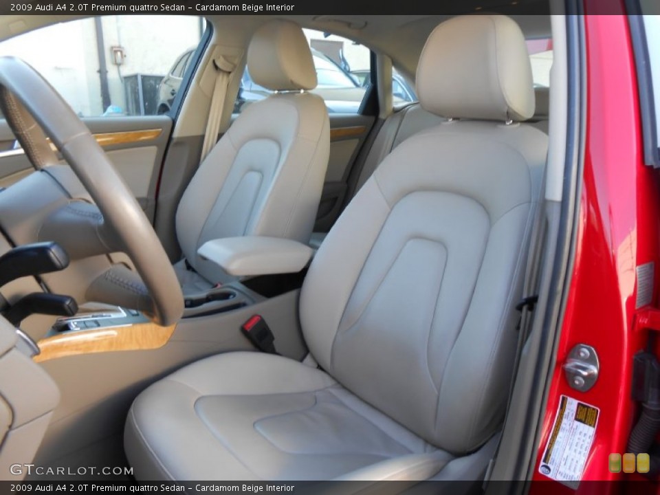 Cardamom Beige Interior Front Seat for the 2009 Audi A4 2.0T Premium quattro Sedan #76387021
