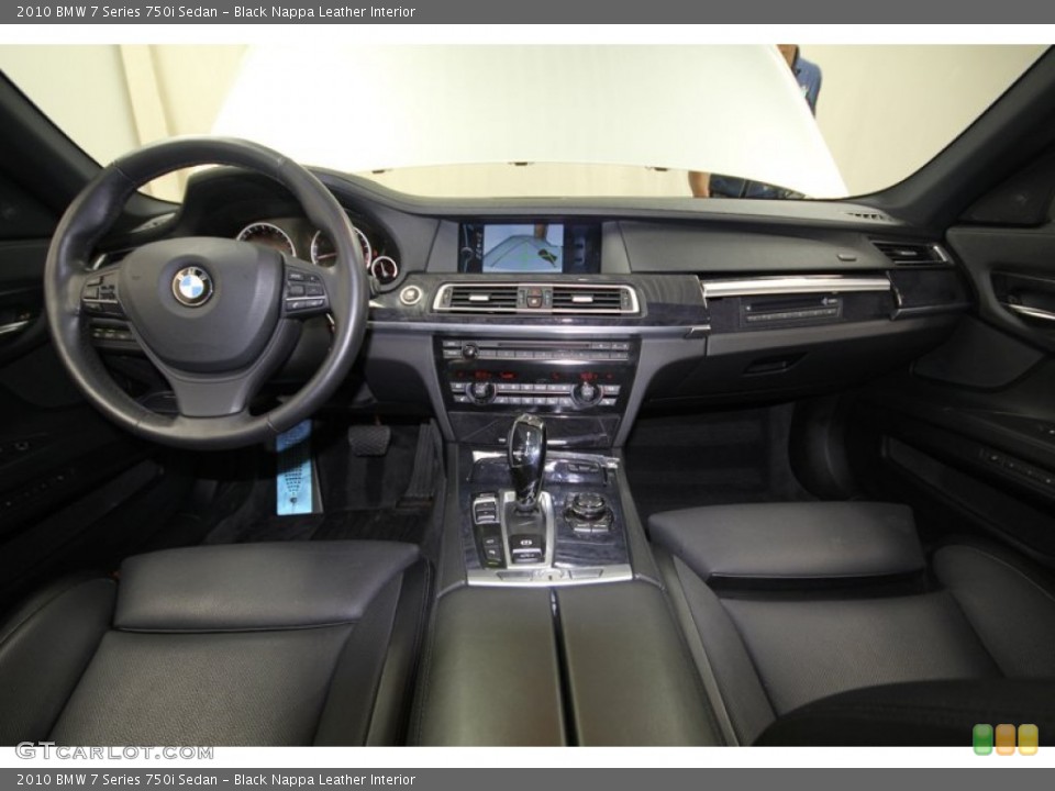 Black Nappa Leather Interior Dashboard for the 2010 BMW 7 Series 750i Sedan #76387273