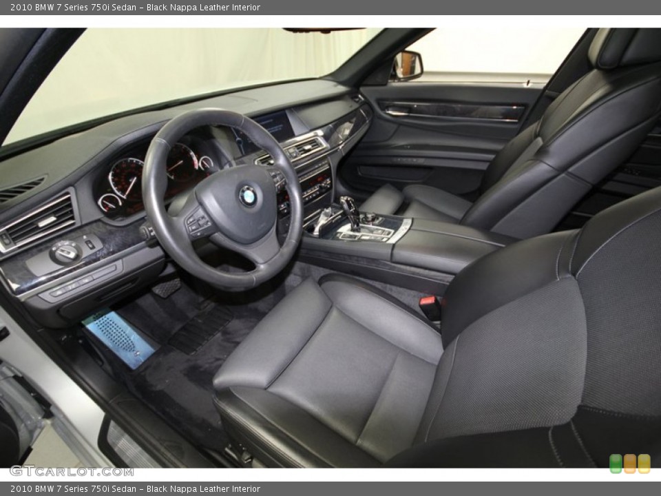 Black Nappa Leather Interior Front Seat for the 2010 BMW 7 Series 750i Sedan #76387324