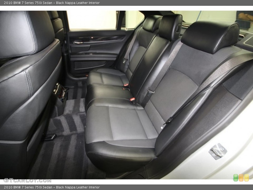 Black Nappa Leather Interior Rear Seat for the 2010 BMW 7 Series 750i Sedan #76387333