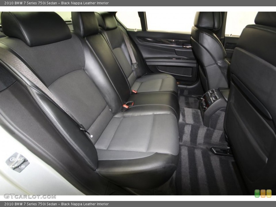 Black Nappa Leather Interior Rear Seat for the 2010 BMW 7 Series 750i Sedan #76387426