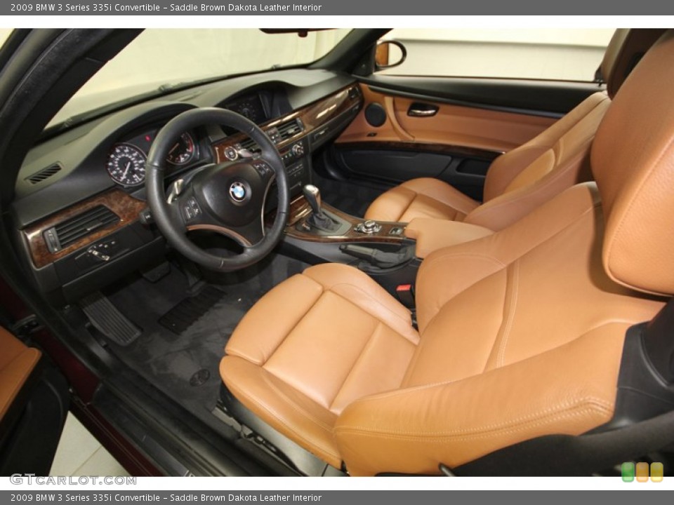 Saddle Brown Dakota Leather Interior Prime Interior for the 2009 BMW 3 Series 335i Convertible #76387495