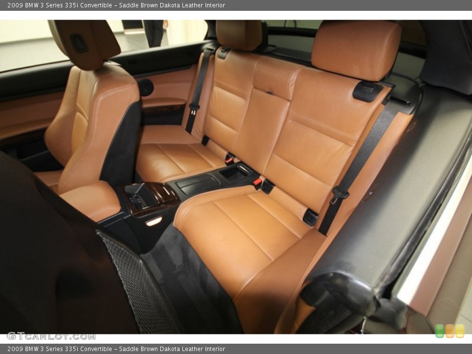 Saddle Brown Dakota Leather Interior Rear Seat for the 2009 BMW 3 Series 335i Convertible #76387498