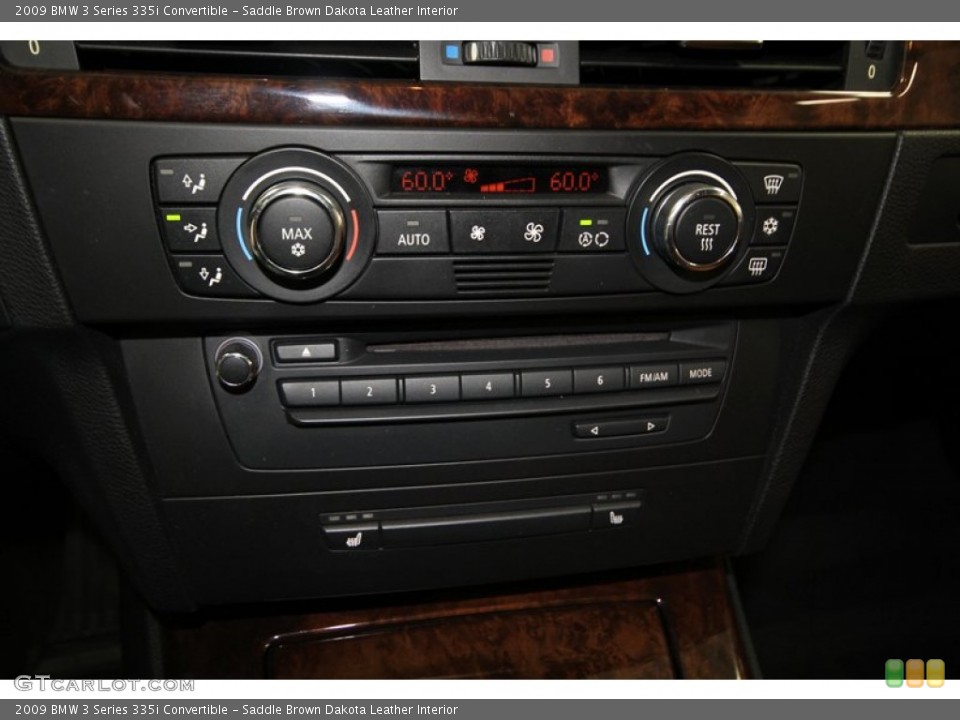 Saddle Brown Dakota Leather Interior Controls for the 2009 BMW 3 Series 335i Convertible #76387519