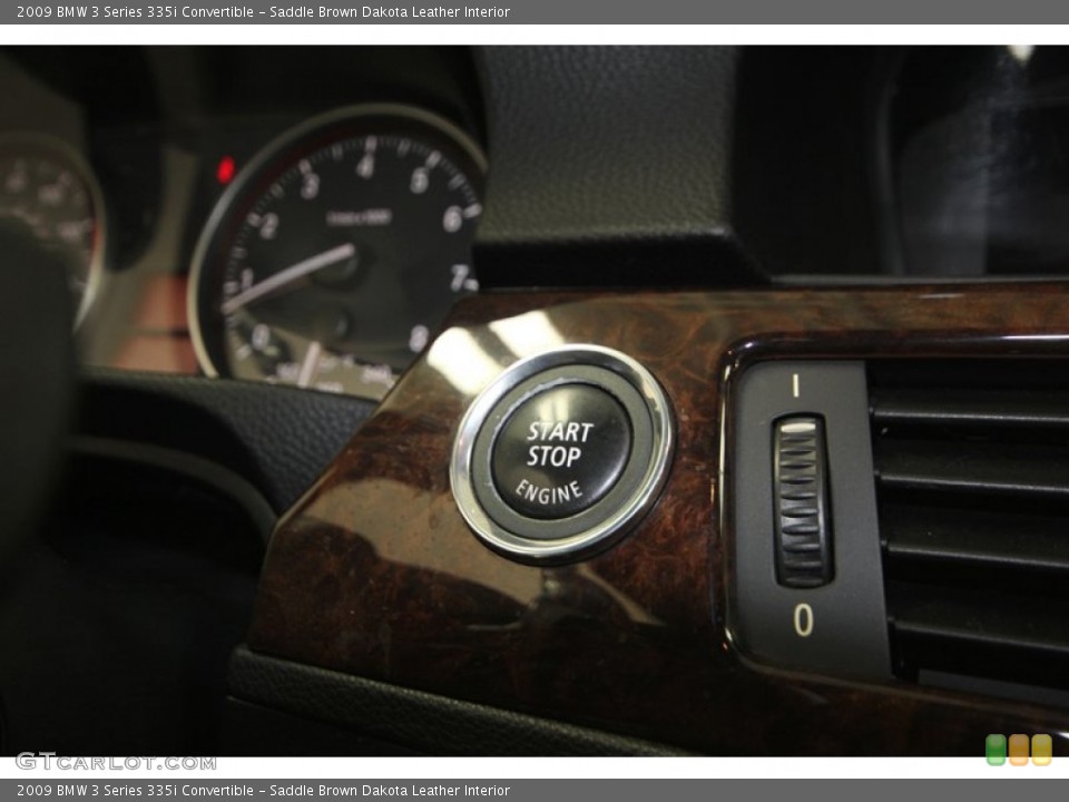 Saddle Brown Dakota Leather Interior Controls for the 2009 BMW 3 Series 335i Convertible #76387531