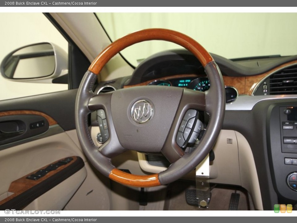 Cashmere/Cocoa Interior Steering Wheel for the 2008 Buick Enclave CXL #76390095