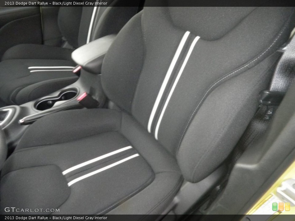 Black/Light Diesel Gray Interior Front Seat for the 2013 Dodge Dart Rallye #76390790