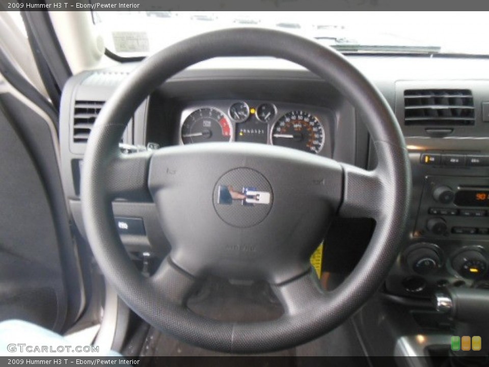 Ebony/Pewter Interior Steering Wheel for the 2009 Hummer H3 T #76391583