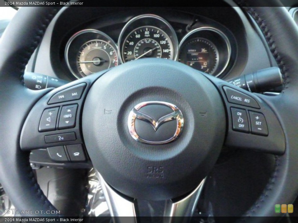 Black Interior Steering Wheel for the 2014 Mazda MAZDA6 Sport #76391772
