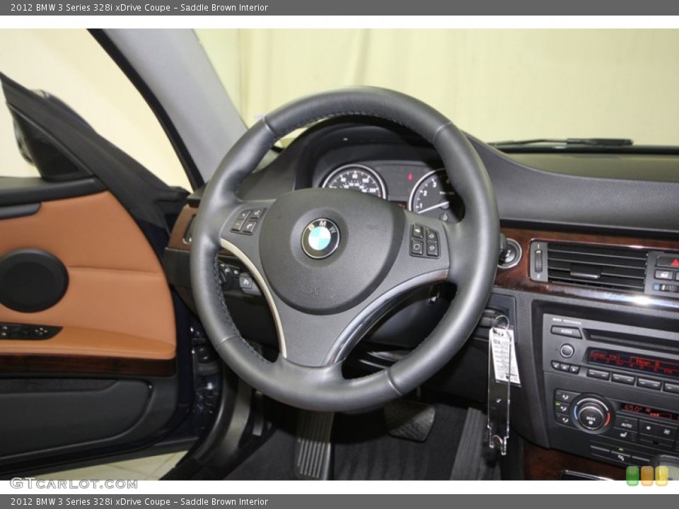 Saddle Brown Interior Steering Wheel for the 2012 BMW 3 Series 328i xDrive Coupe #76391913