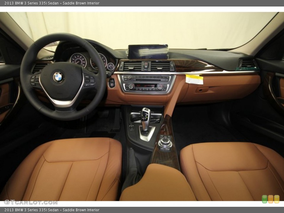 Saddle Brown Interior Dashboard for the 2013 BMW 3 Series 335i Sedan #76392873