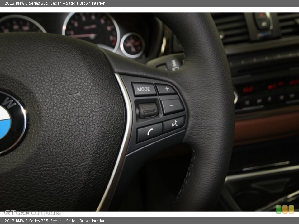 Saddle Brown Interior Controls for the 2013 BMW 3 Series 335i Sedan #76393162
