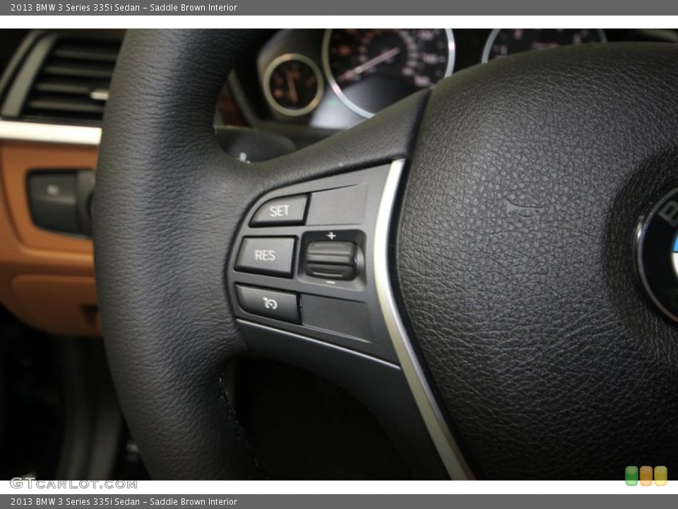 Saddle Brown Interior Controls for the 2013 BMW 3 Series 335i Sedan #76393180