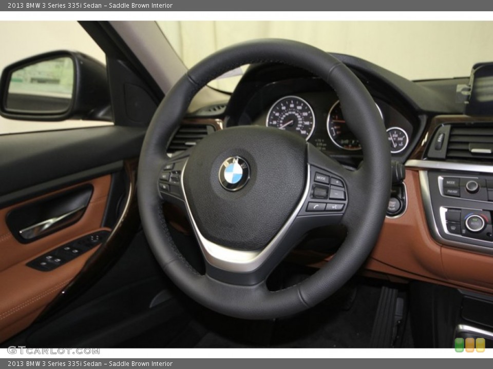 Saddle Brown Interior Steering Wheel for the 2013 BMW 3 Series 335i Sedan #76393236
