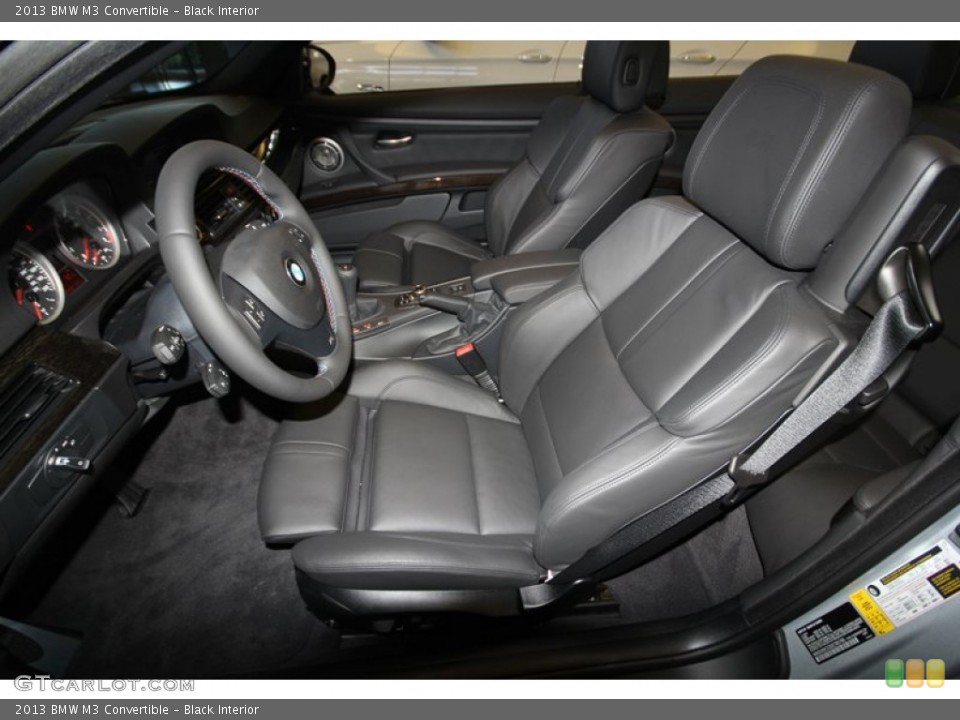 Black Interior Front Seat for the 2013 BMW M3 Convertible #76393492