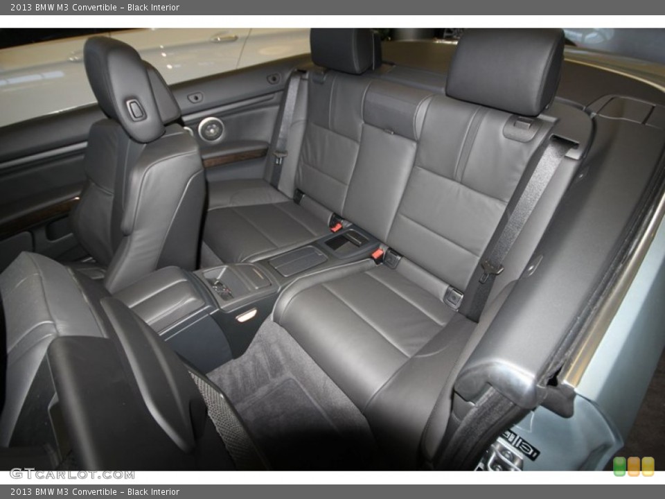 Black Interior Rear Seat for the 2013 BMW M3 Convertible #76393513