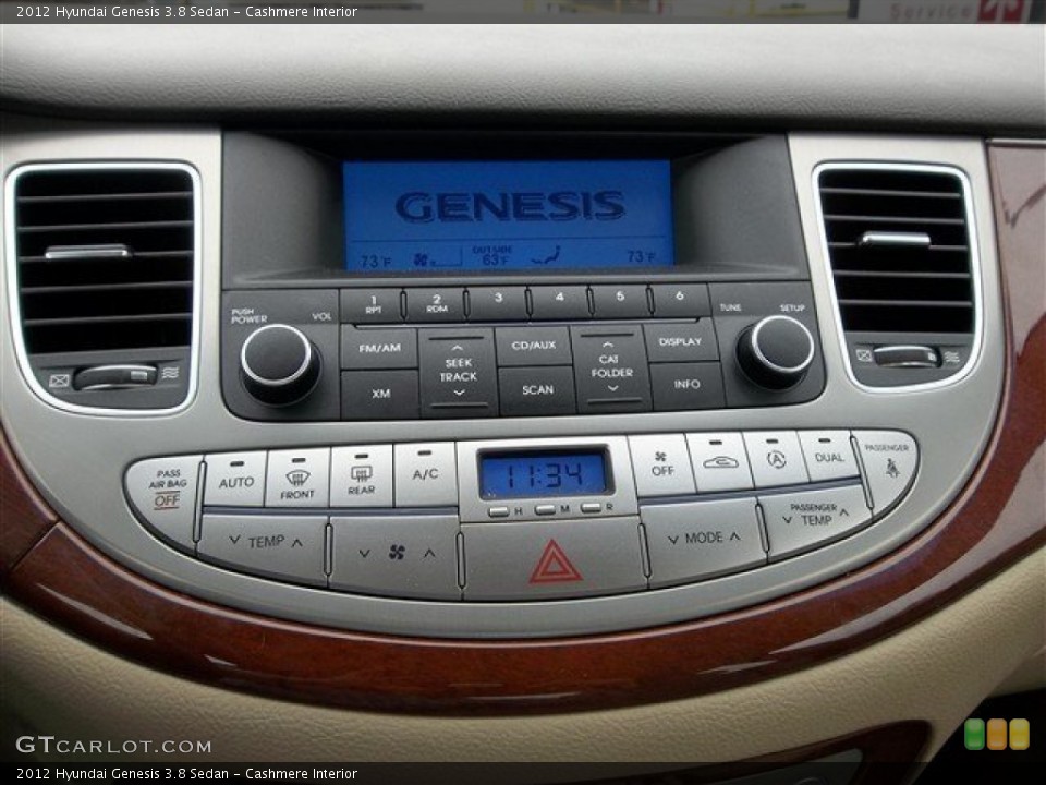 Cashmere Interior Controls for the 2012 Hyundai Genesis 3.8 Sedan #76395528