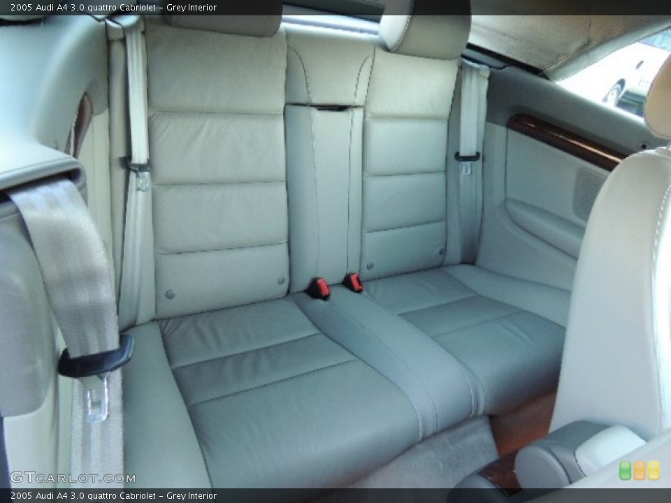 Grey Interior Rear Seat for the 2005 Audi A4 3.0 quattro Cabriolet #76396245
