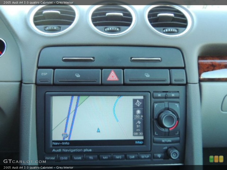 Grey Interior Navigation for the 2005 Audi A4 3.0 quattro Cabriolet #76396347