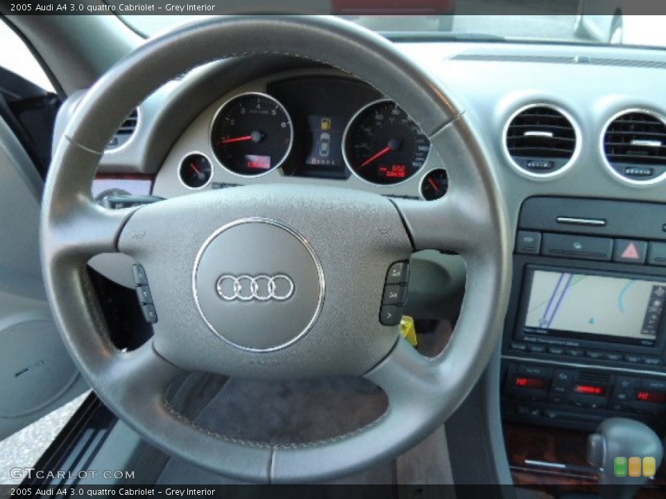 Grey Interior Steering Wheel for the 2005 Audi A4 3.0 quattro Cabriolet #76396374