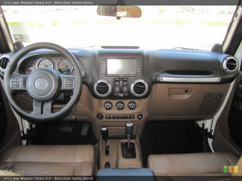 Black/Dark Saddle Interior Dashboard for the 2011 Jeep Wrangler Sahara 4x4 #76398365
