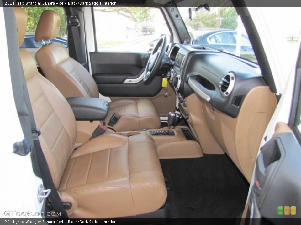 Black/Dark Saddle Interior Photo for the 2011 Jeep Wrangler Sahara 4x4 #76398375