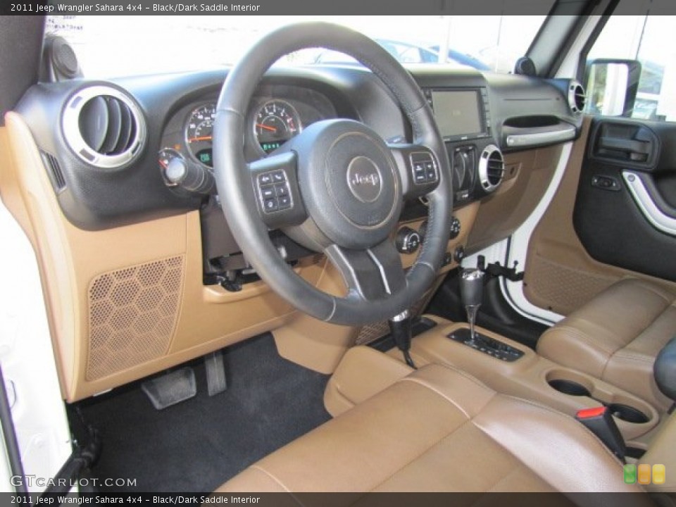 Black/Dark Saddle Interior Prime Interior for the 2011 Jeep Wrangler Sahara 4x4 #76398522