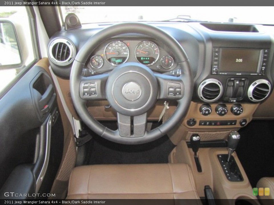 Black/Dark Saddle Interior Dashboard for the 2011 Jeep Wrangler Sahara 4x4 #76398540