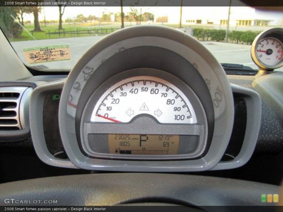 Design Black Interior Gauges for the 2008 Smart fortwo passion cabriolet #76400646